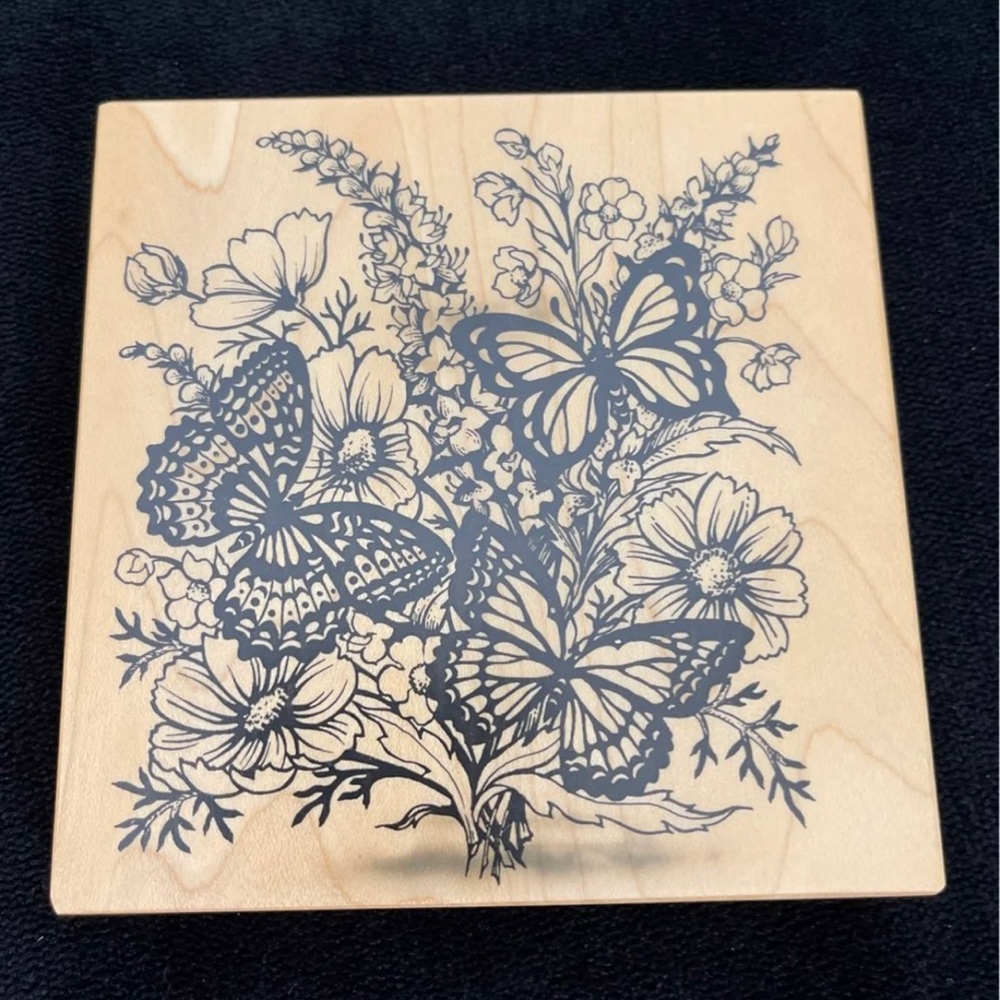 Rubber Stamp (Large Butterfly Bouquet)